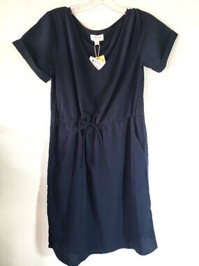 Cute Navy Blue NWT Coast to Coast Spring Summer Short Sleeve Dress